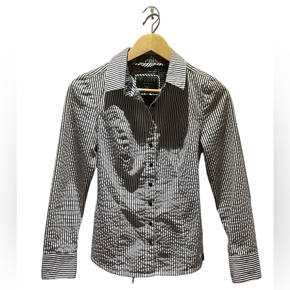 Striped ‘Guess’ button down Shirt - Picture 1 of 8